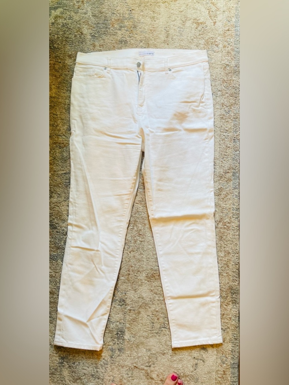 LOFT White High-Rise Jeans